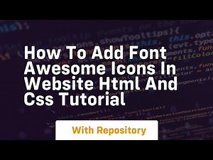 How to add font awesome icons in website html and css tutorial