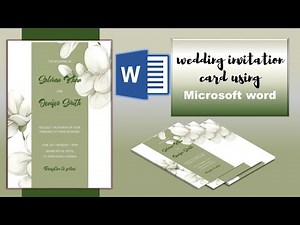 how to make a wedding invitation card on Microsoft word [FREE TEMPLATE]