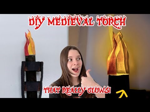 A video showing the steps of how to make a medieval torch from cardboard.