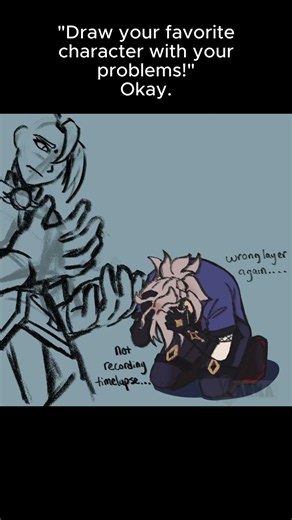 "Draw your favorite character with your problems!" I'm so sorry Albedo