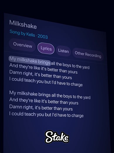 Milkshake Song Lyrics and Dance Tutorial