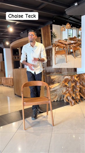 Modern Teak Wood Chair — SFR Home Ideas Grand Baie