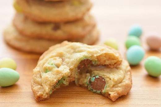 Mini Egg Cookies | Cadbury Mini Eggs Cookies Recipe
