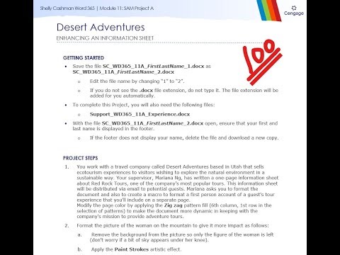 Shelly Cashman Word 365 | Module 11: SAM Project A