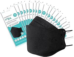 Amazon.com: KN FLAX [40Packs KF94 - Face Protective Mask for Adult (Black) [Made in Korea] [40 Individually Packaged] Premium KF94 Certified Face Safety Black Dust Mask for Adult [English Packing] : Tools & Home Improvement