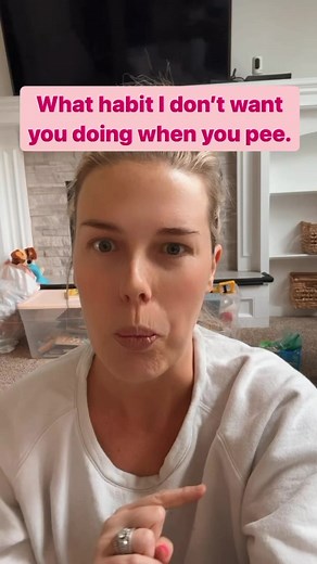 🛑Never push. We really don’t want to push poop out either but I’m not getting into that in this reel. 🤣Instead put your feet up where your knees are above your hip joints. (I have a reel on this). Use a squatty potty, Tushy, toilet paper rolls, suitcase, tip the trash an over, etc. Get on your tippy toes and lean forward. 💨 Deep diaphragmatic breath then blow out your birthday candles. 🕯️ You can even rock back and forth with gentle breaths. 🎶 Lean with it Rock with it😂We often tell oursel