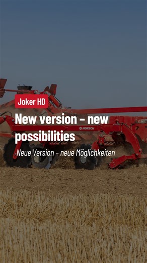 HORSCH on Instagram: "🌱 Upgrade in tillage // Upgrade für die Bodenbearbeitung 🇬🇧 We have already introduced it – here you can see it in action. 🚜 The new Joker HD – perfect for: ▶ Massive catch crop populations ▶ Incorporating organic fertilisers or harvest residues (e.g. maize residues) ▶ Seedbed preparation with intensive tillage New features at a glance – let's go 👇️ ▶️ New disc angle for even more intensive mixing of organic material ▶️ New folding concept and revised frame designs ▶️ 