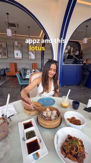 Aparna | Chennai blogger on Instagram: "📍@zhouyu_chennai - ECR, the fav chinese kitchen now has some super interesting additions to the menu and you gots to go check it out. Honestly tho, love the way the sun falls in this place, the ambience, food, hospitality, everything. Puts you in a good mood fr Tried the, - Lotus stem celery dimsum 325₹ - Crispy sesame eggplant 325₹ - Singapore chilli pork 550₹ - Roast duck set 795₹ - Indonesian claypot 550₹ - Shangai noodles chicken 395₹ Check it outtt #