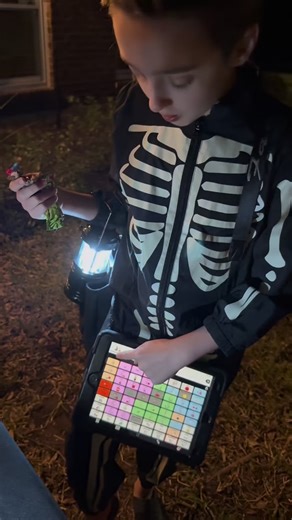 Eileen Lamb on Instagram: "Many wins last night! Proud of all of them but especially Charlie for communicating several times with his AAC device. With autism, I never know how outings are going to turn out so it’s a relief when everyone has fun. Hope you had a great Halloween! 🎃 👻"