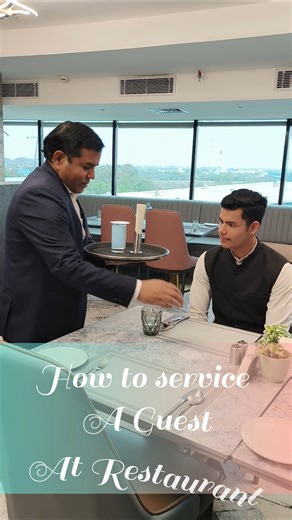 Correct way to serve a Guest at a Restaurant | Service Position Training #hotelmanagment #F&b