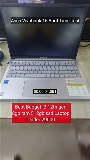 Asus Vivobook 15 i3 12th gen 1215u | boot Time Test