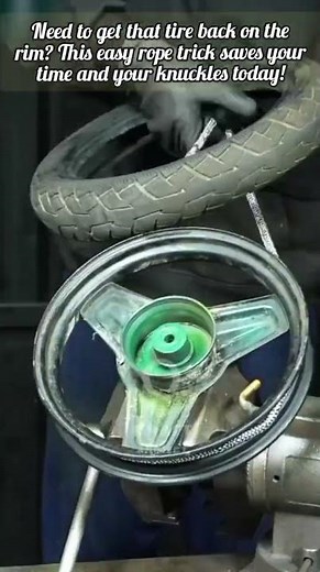 How To Mount A Tire Easily With Rope