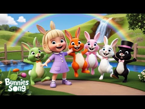 Rainbow Bunnies 🌈🐰 | Rabbit Song 🐇 | Nursery Rhymes | Kids Song
