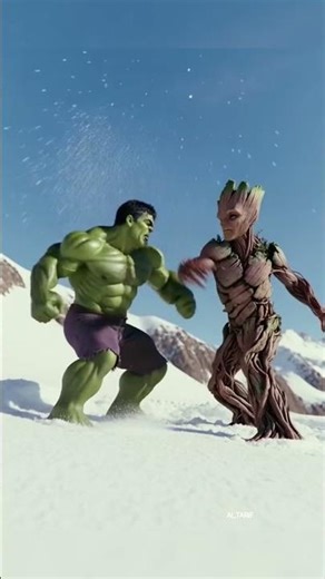hulk vs groot#ai #shorts