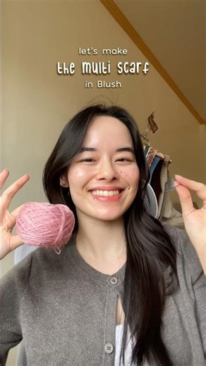 Making The Multi Scarf in Blush 🩷🌸 pattern link in bio! #crochet #crochetpattern #crocheting
