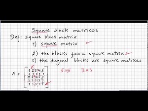 Linear Algebra 100, Square Block Matrix