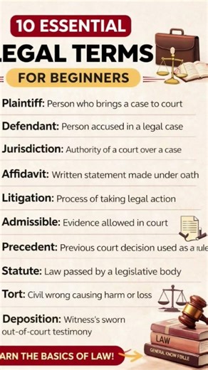 10 Essential Legal terms ⚖️📚