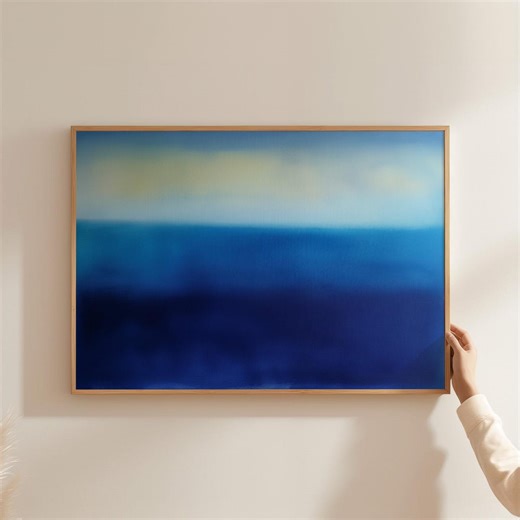 Rothko Style Blue Abstract Print, Minimal Color Field Wall Art - Etsy