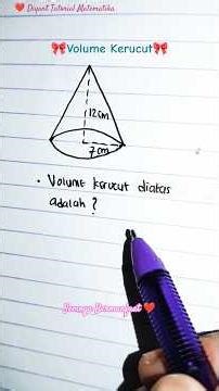 Easy Way to Find the Volume of a Cone If You Know the Radius and Height ❗❗