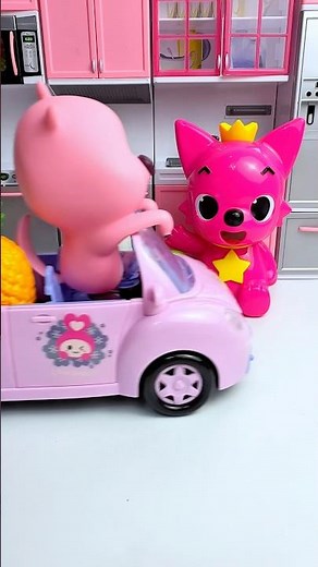 Pinkfong Eating Pineapple & Brushing Teeth | Satisfying ASMR Video #short #toys