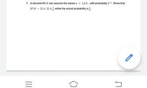 A discrete RV X can assume the values x = 1,2,3 \ldots with pro... | Filo