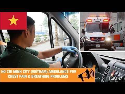 *Epic Horn Use!* Vietnam Ambulance Ride Along Ho Chi Minh City | EMR *9999 Mercedes Sprinter