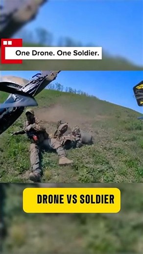Russian Soldier Runs From FPV Drone. #shorts #military