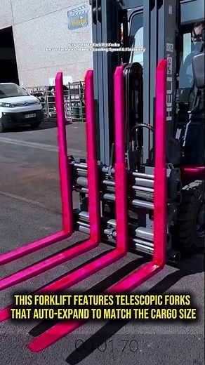 Expandable Forklift Forks – Smart Tech That Boosts Loading Speed & Flexibility #technology #machine