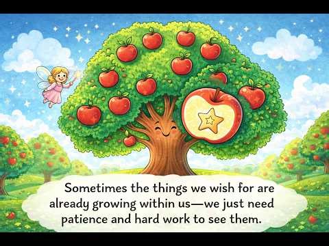 The Apple Tree’s Secret Star 🍎✨ | A Beautiful Moral Story About Patience and Hard Work