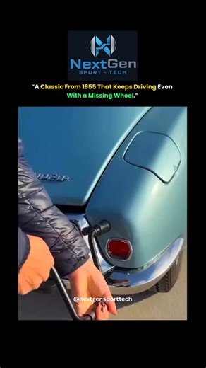 Sports Tech Era on Instagram: "Some classic cars from the 1950s were engineered with incredibly strong frames and balanced drivetrains, allowing them to keep moving even with severe damage like a missing wheel. In certain cases, the rigid axle, low-speed gearing, and solid suspension let the vehicle roll briefly on the brake drum or axle without immediately collapsing. This rugged mechanical design is a big reason why many 1955-era classics are still remembered for their toughness and reliabilit