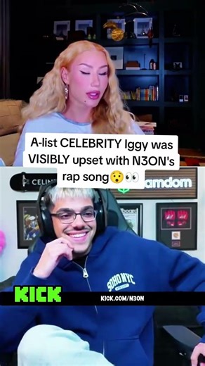 A-list CELEBRITY Iggy was VISIBLY upset with N3ON's rap song😯👀 #n3on #iggyazalea