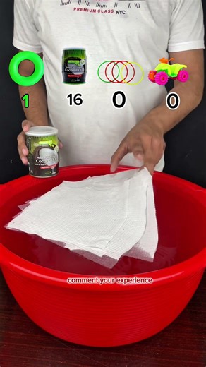 Tissue Paper Water Experiment 😱 | Coconut Oil Magic? #Shorts
