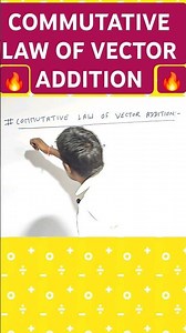 🔥 COMMUTATIVE LAW OF VECTOR ADDITION. CLASS 11