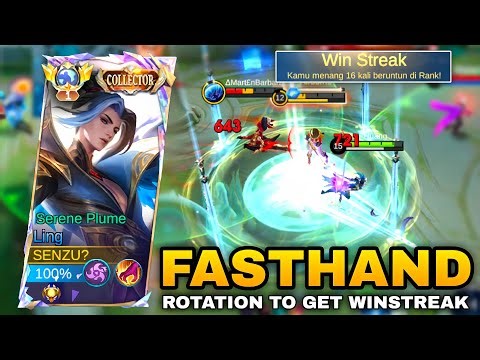 LING FASTHAND PERFECT ROTATION GAMEPLAY ( AUTO WINSTREAK ) Ling Top Global Gameplay Mobile Legends