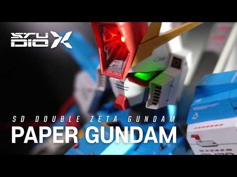Building SD ZZ Gundam with paper | Papercraft Gundam Build