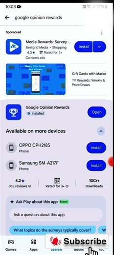 How to get free Google play money #googleopinionrewards