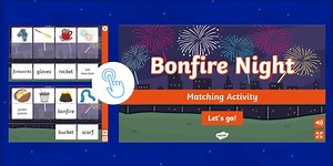 Bonfire Night Interactive Matching Activity