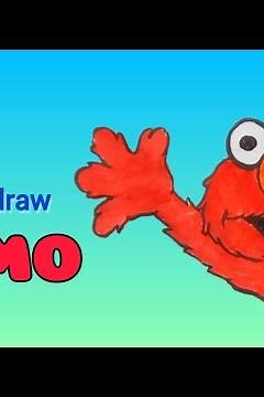 Drawing Elmo from #Sesamestreet | Easy drawing for beginners | Step by step tutorial