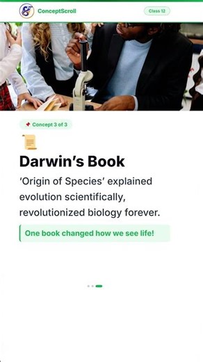 🌱 Darwin’s Evolution Theory | Class 12 Biology #Shorts