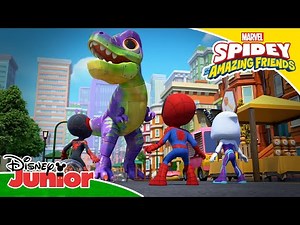 الديناصور الغاضب 🦖 | سبايدي وأصدقائه المذهلين 🕸️ | ديزني جونيور العربية