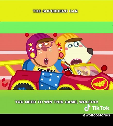 Did Wolfoo win this race with the #superhero car? #woavideo #woanetwork #wolfoo #animation #MCN