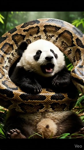 #Python vs Panda | Unexpected Wildlife Encounter#shorts