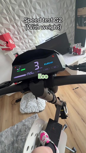 Kukirin G2 speed test with weight: Eco, Sport & Race modes