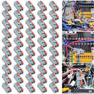 50 PCS Mini Quick Connect Electrical Wire Connectors 2-in-2-Out Inline Terminals | eBay