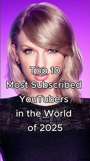 Top 10 Most Subscribed Youtubers in the world of 2025 #top10 #youtuber #rank #shorts