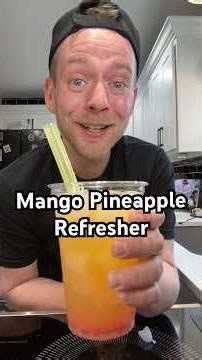 Mango Pineapple Refresher with boba is one of my favorites #mangopineapple #refresher #diydrinks