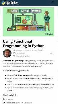 Functional Programming in Python: A Practical Guide