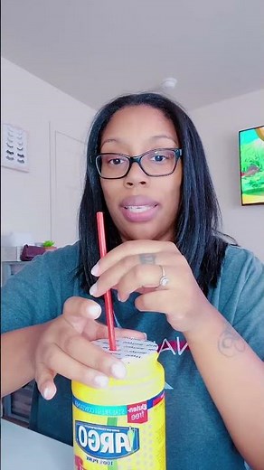 Straw eating challenge: viral fun with cornstarch #cornstarch