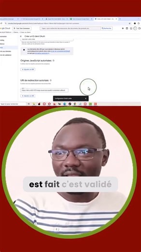 Ajouter l'URL de redirection dans Google