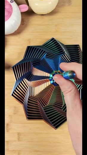 Expanded Sensory Fidget Star with Handle - Very Satisfying Sight and Sound with Hypnotizing Visual Fidget Toy